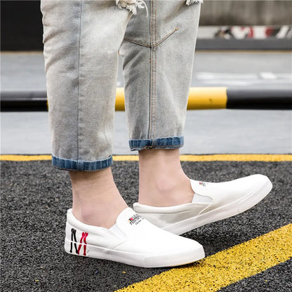 Casual Sneakers White Canvas Shoes