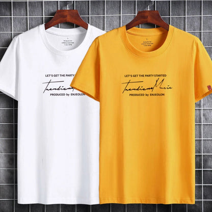 Summer T Shirt for men Clothing Print Male Slim Fit Short Sleeve Oversized