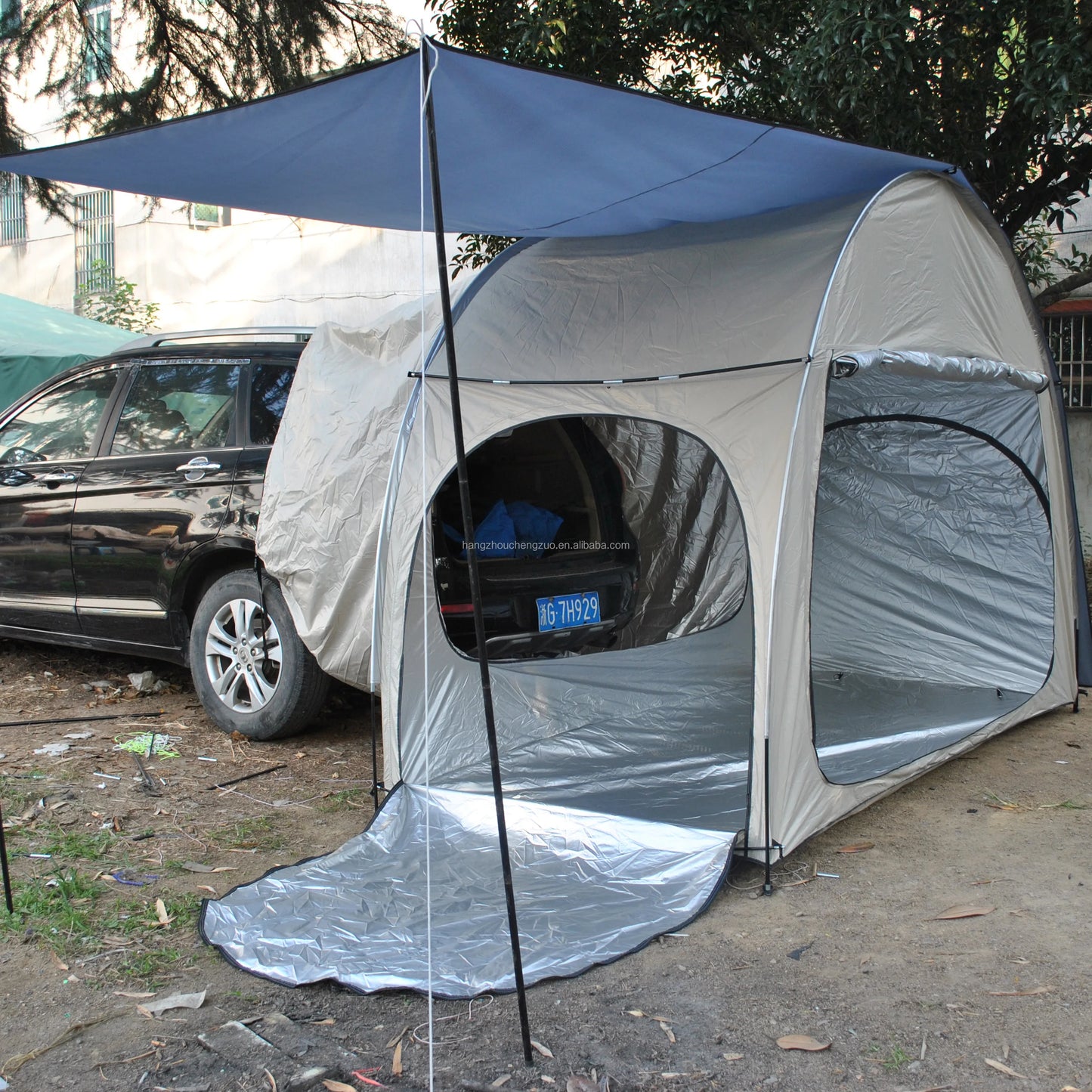 CZX-553 Car Awning Sun Shelter Camping SUV Rear Tent,Portable Waterproof car rear tent can be used alone as bike tent or storage