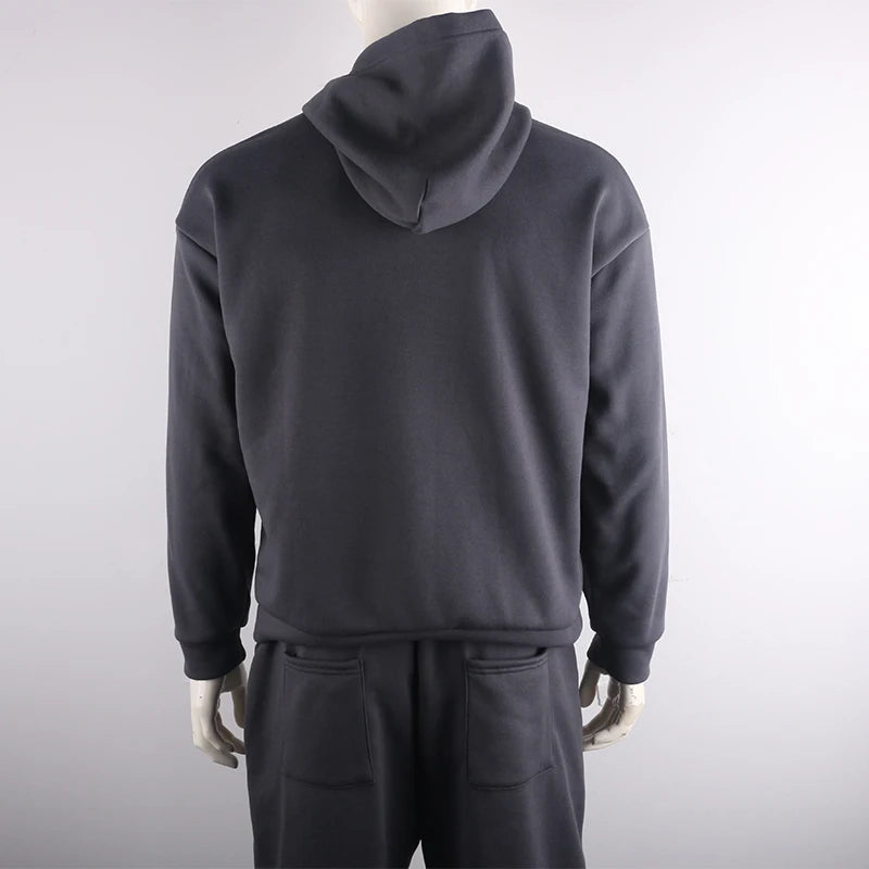 Men's Fashion Tracksuit Solid 2 Pieces Long Sleeve