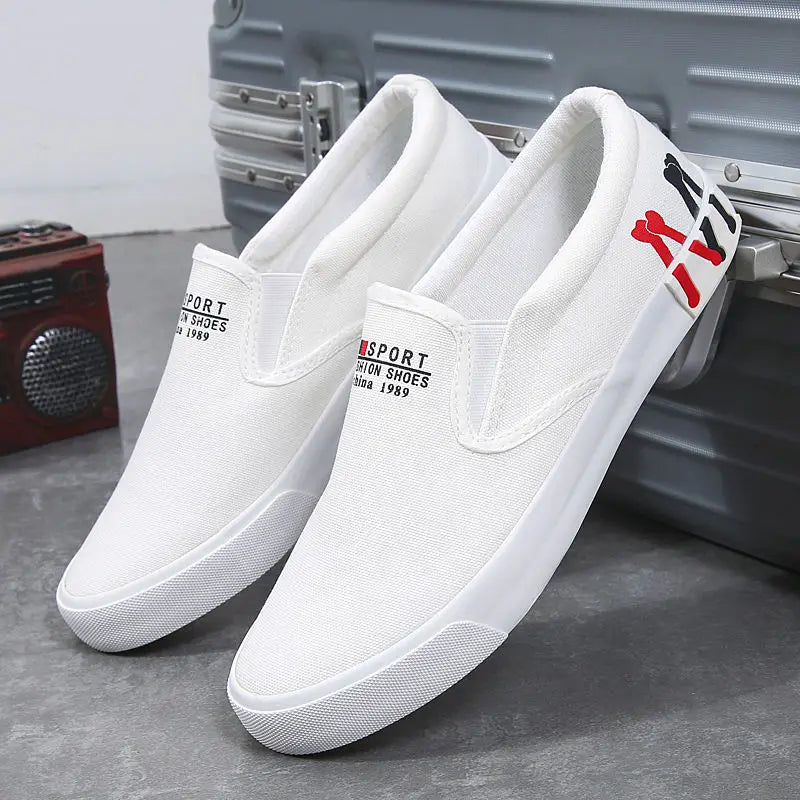 Casual Sneakers White Canvas Shoes