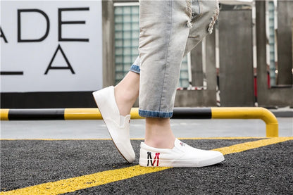 Casual Sneakers White Canvas Shoes