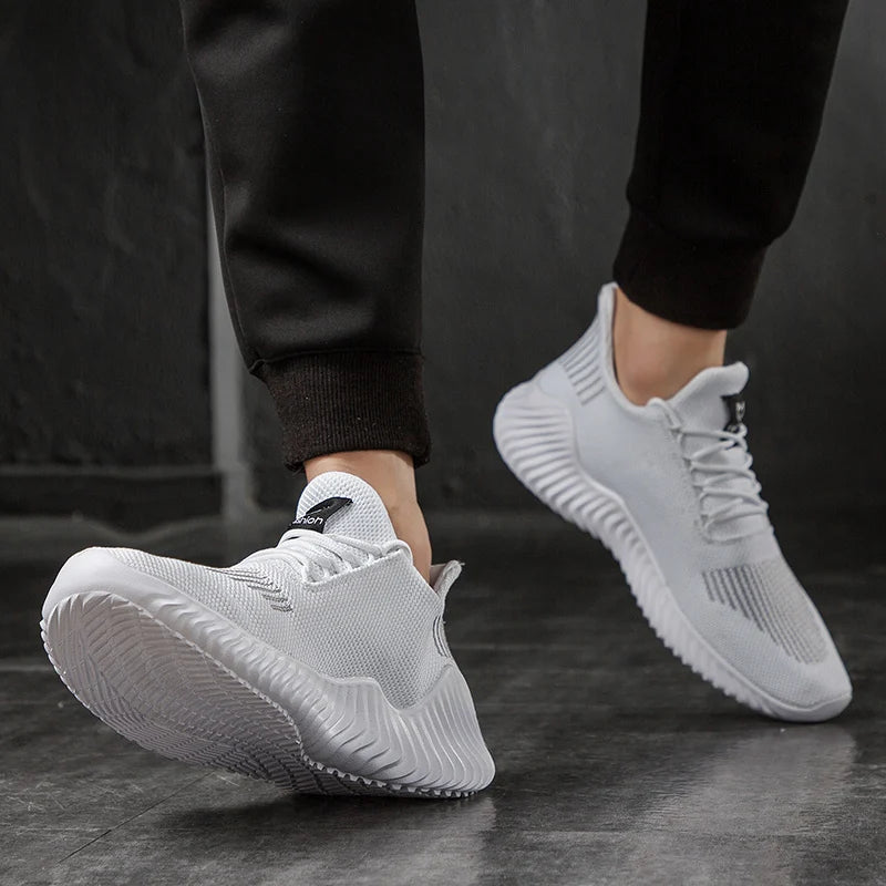 Men High Quality Male Sneakers Breathable White Fashion