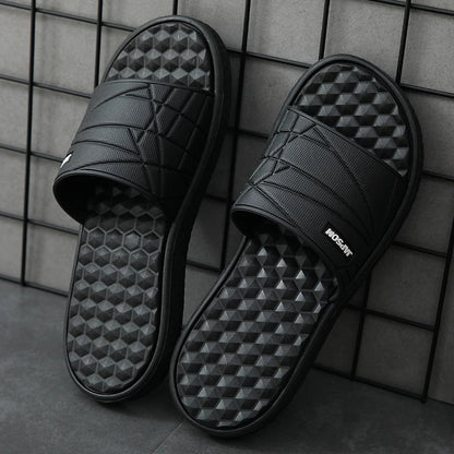 Summer Men Big Size Indoor EVA Massage Slippers Men's Slides House