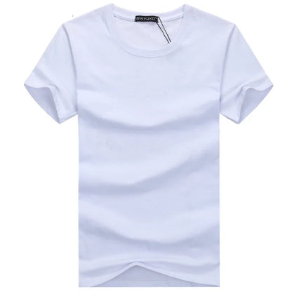 6pcs  2024 Simple creative design line solid color cotton T Shirts Men's New Arrival Style Short Sleeve Men t-shirt plus size