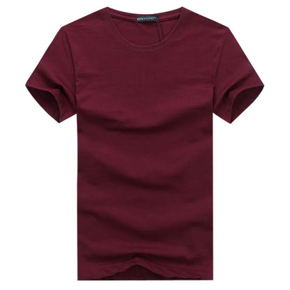 6pcs  2024 Simple creative design line solid color cotton T Shirts Men's New Arrival Style Short Sleeve Men t-shirt plus size