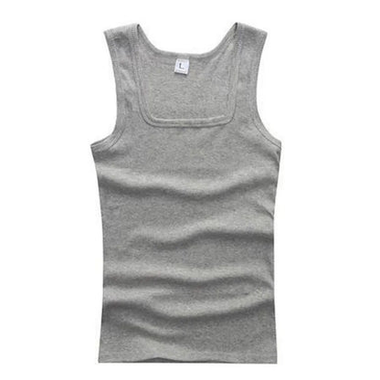 vest Plus Size White Gray Singlets