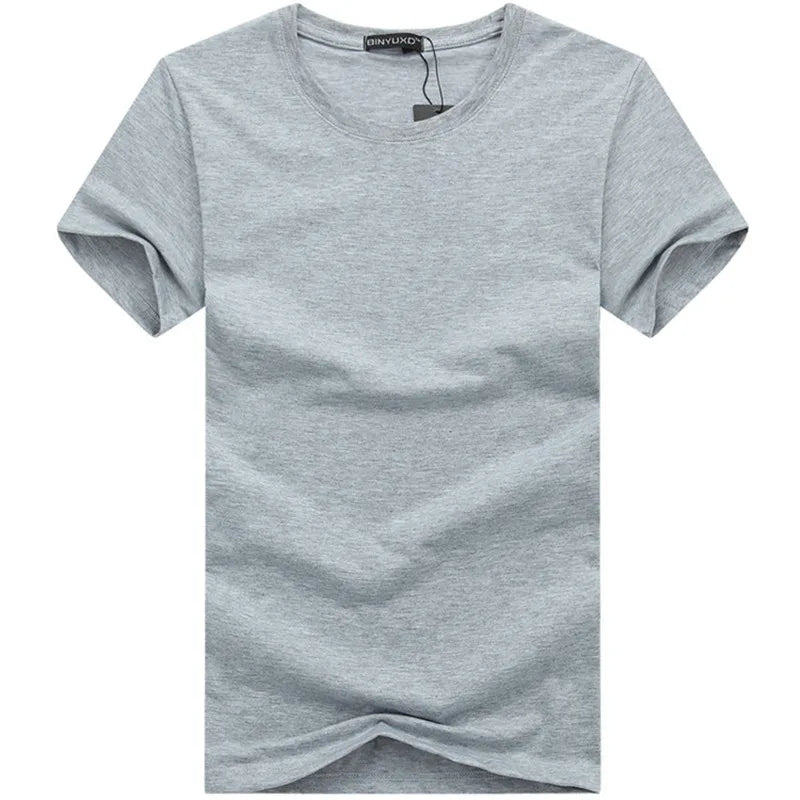 6pcs  2024 Simple creative design line solid color cotton T Shirts Men's New Arrival Style Short Sleeve Men t-shirt plus size