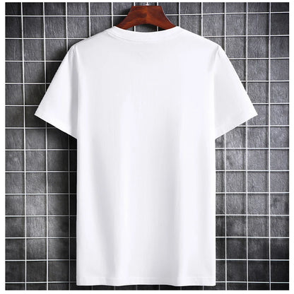 Summer T Shirt for men Clothing Print Male Slim Fit Short Sleeve Oversized