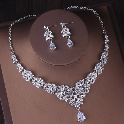 Gorgeous Silver Color Crystal Bridal Jewelry Sets