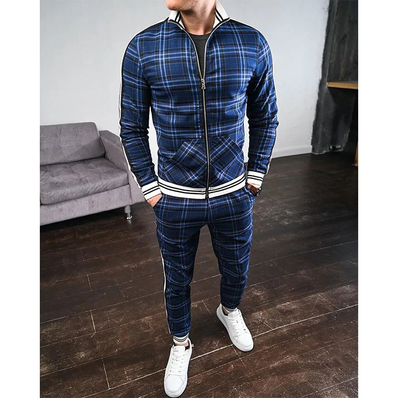 Zipper Hoodie Set New Male Sweatshirt