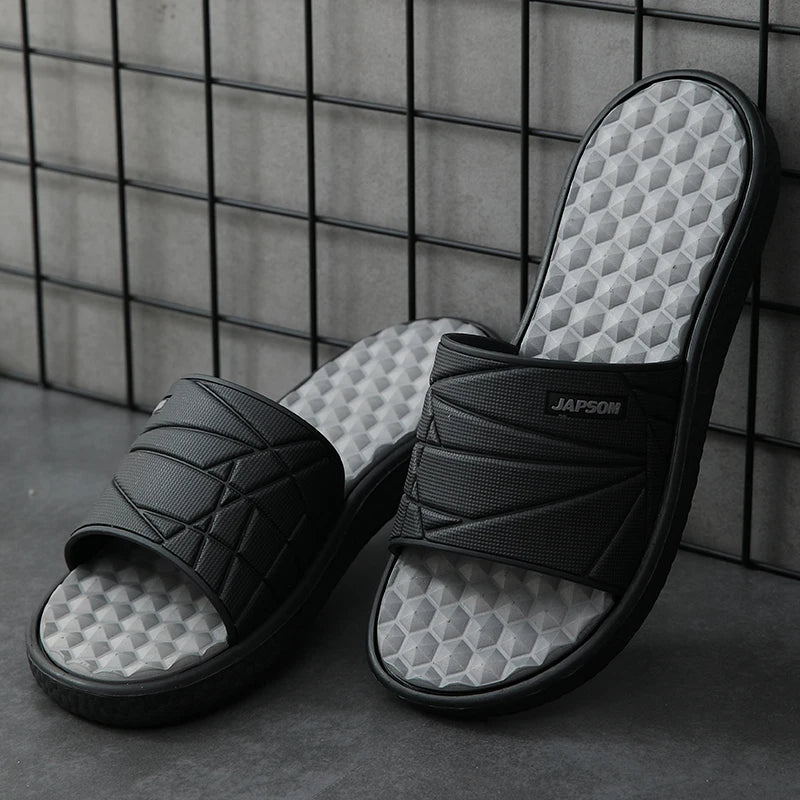 Summer Men Big Size Indoor EVA Massage Slippers Men's Slides House