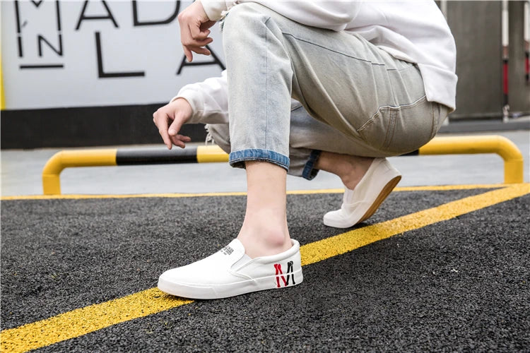 Casual Sneakers White Canvas Shoes