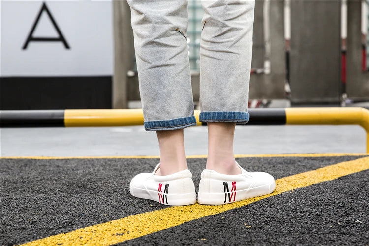 Casual Sneakers White Canvas Shoes