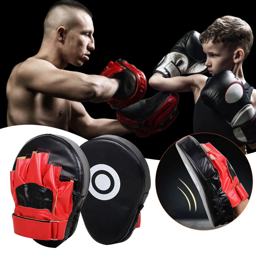 Curved Boxing Hand Target PU Leather Sanda Training Target Wear