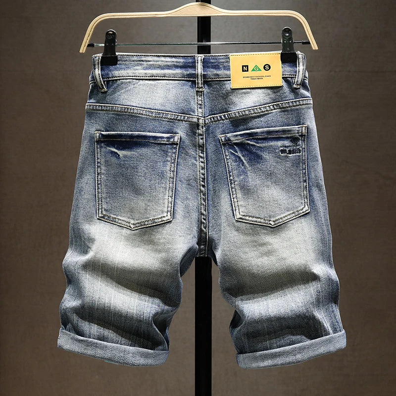 Summer New Men's Stretch Short Jeans