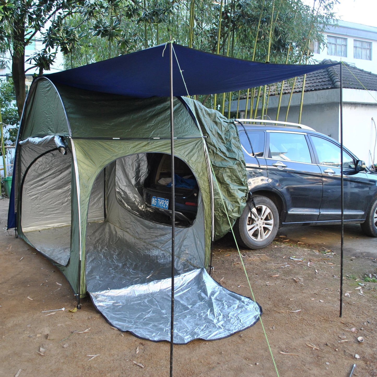 CZX-553 Car Awning Sun Shelter Camping SUV Rear Tent,Portable Waterproof car rear tent can be used alone as bike tent or storage