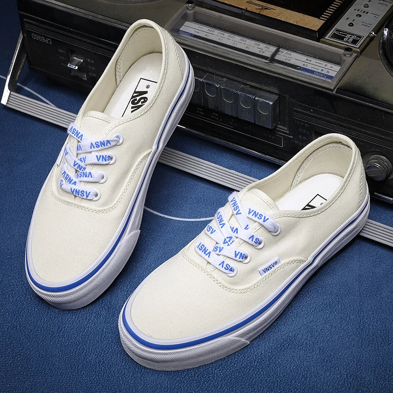 2022 Summer New Womens Canvas Shoes Men Fashion Concise Casual Sneakers Low Top Skateboarding Shoes Wear-Resisting Flat Sneakers