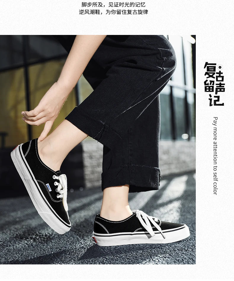 2022 Summer New Womens Canvas Shoes Men Fashion Concise Casual Sneakers Low Top Skateboarding Shoes Wear-Resisting Flat Sneakers