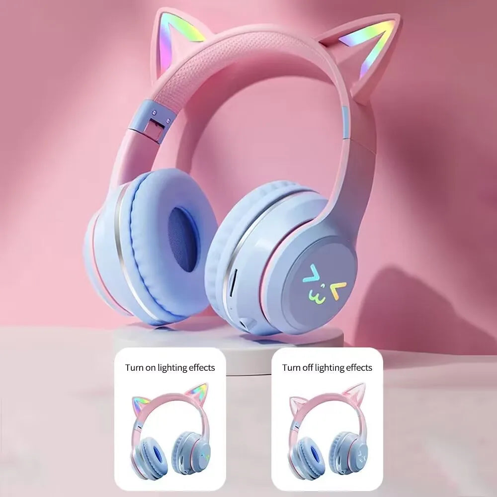 Earphones Wireless Earbuds Cat Bluetooth Mp3 Players Gamer