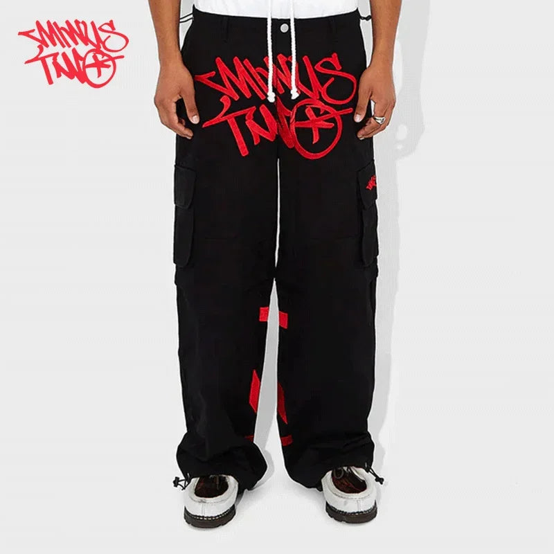 Minus Two street Pant Black Multiple pockets Cargo Pants