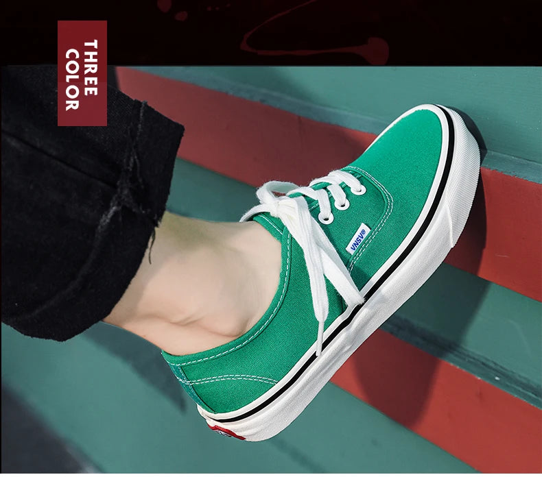 2022 Summer New Womens Canvas Shoes Men Fashion Concise Casual Sneakers Low Top Skateboarding Shoes Wear-Resisting Flat Sneakers