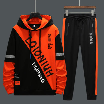 New Men Tracksuits 2 Piece Sweat Suits Mens Zipper