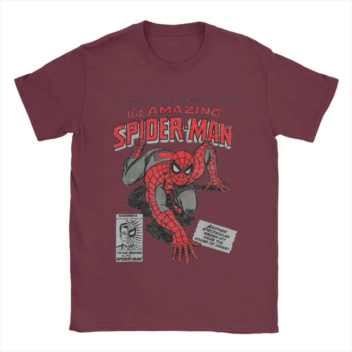 Spiderman Movie Retro Comic Men T Shirts Creative