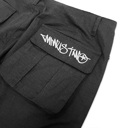 2024 Minus Two Quality Black Cargo Long Pants