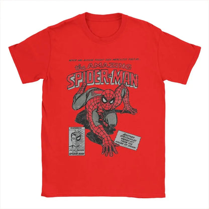 Spiderman Movie Retro Comic Men T Shirts Creative