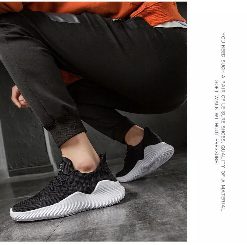 Men High Quality Male Sneakers Breathable White Fashion