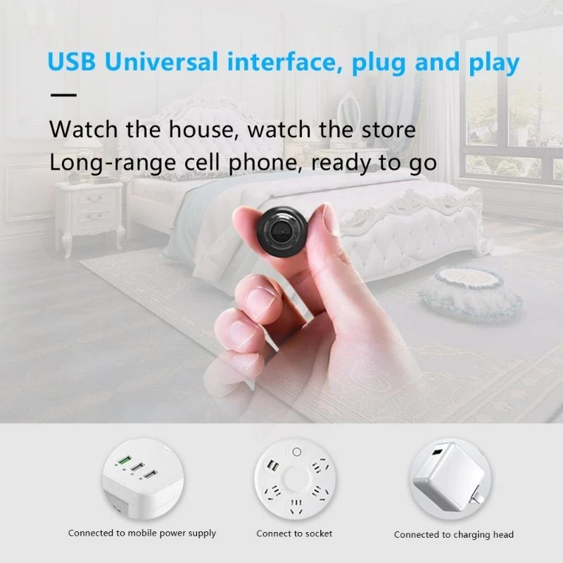 NEW X5 Mini Camera HD1080P Compact Wireless WIFI Camera with Cyclic Recording Function Suitable for Outdoor Camping at Home