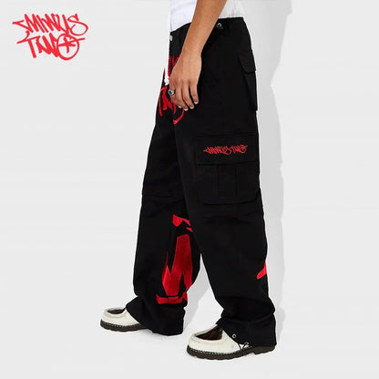 Minus Two street Pant Black Multiple pockets Cargo Pants