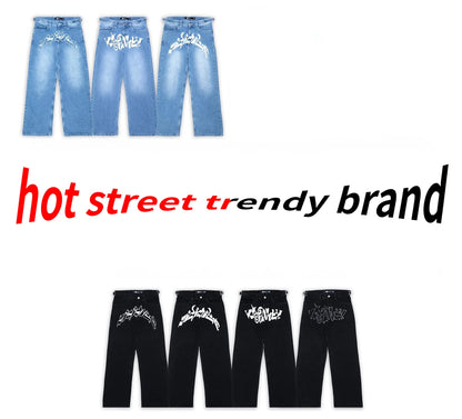 Baggy Jeans Casual Mopping Black Jeans Hot Streetwear