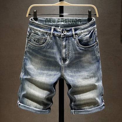 Summer New Men's Stretch Short Jeans