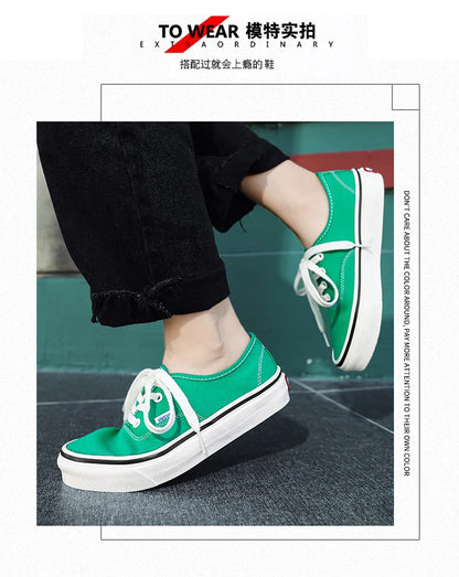 2022 Summer New Womens Canvas Shoes Men Fashion Concise Casual Sneakers Low Top Skateboarding Shoes Wear-Resisting Flat Sneakers