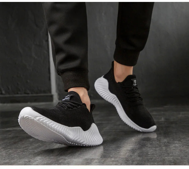 Men High Quality Male Sneakers Breathable White Fashion