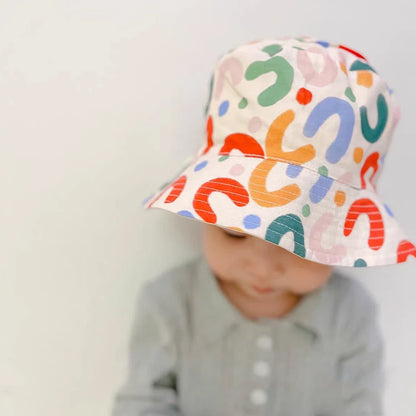 Double Sided Baby Bucket Hat Cute Letter Embroidered Children Boys Girls Fisherman Panama Cap Summer Outdoor Kids Sun Hat Gorras