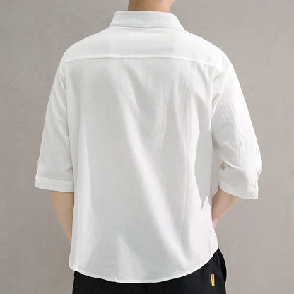 Summer Stand Mid-sleeve Fashionable Men's Short-sleeved