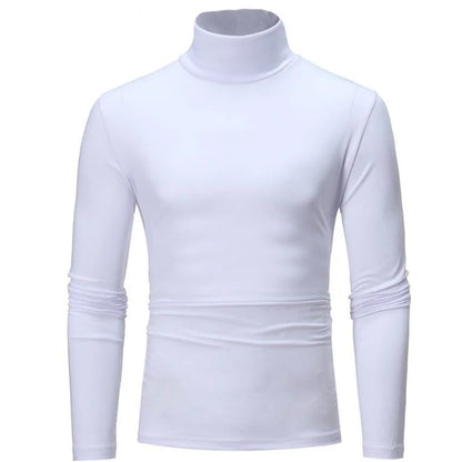 Men's Slim Fit Basic Turtleneck High Collar Pullover Autumn Spring Thin