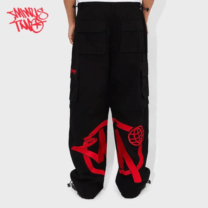 Minus Two street Pant Black Multiple pockets Cargo Pants