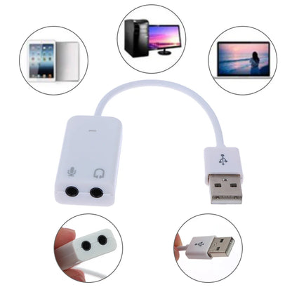 USB Sound Card Virtual 7.1 3D For Laptop Notebook PC