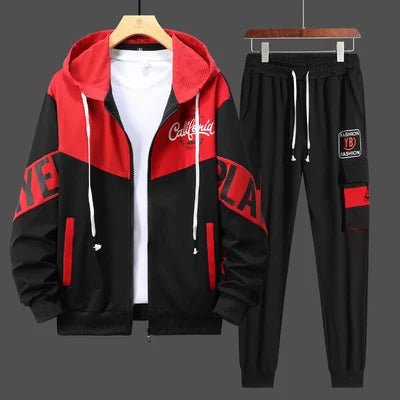 New Men Tracksuits 2 Piece Sweat Suits Mens Zipper