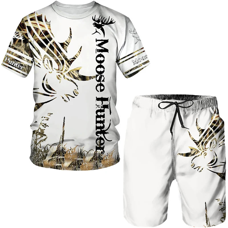 Male Clothing Tracksuit Outfit Shorts 2 Pieces