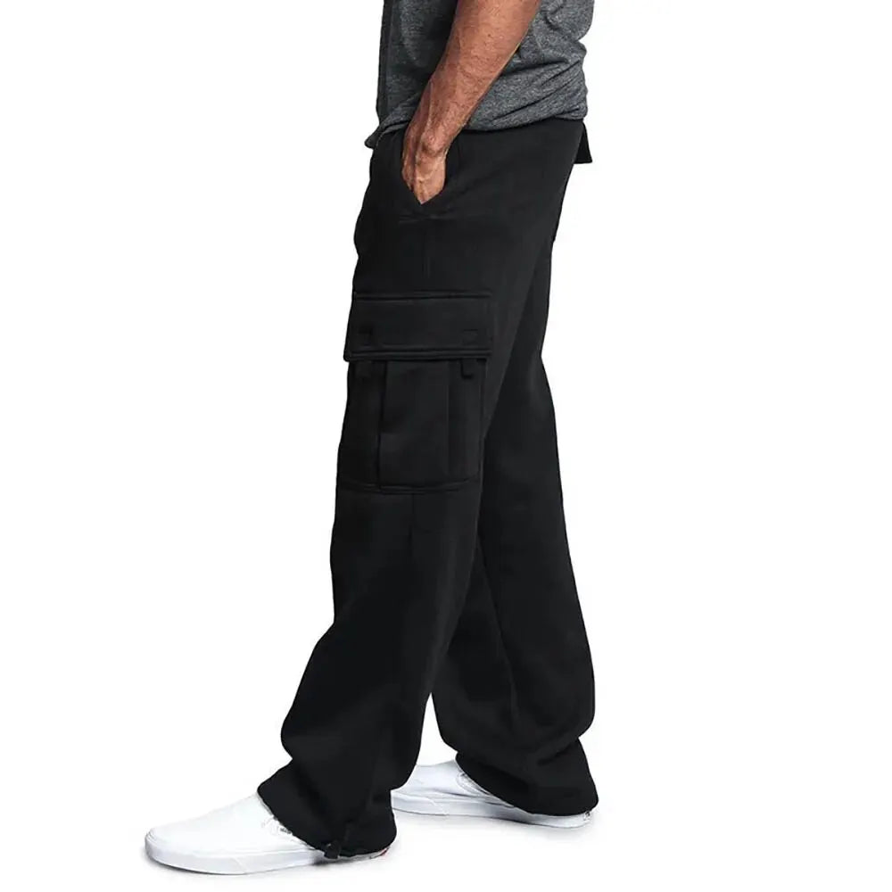 Straight Fit Joggers for Sports and Streetwear Loose Oversized Drawstring Long Pants