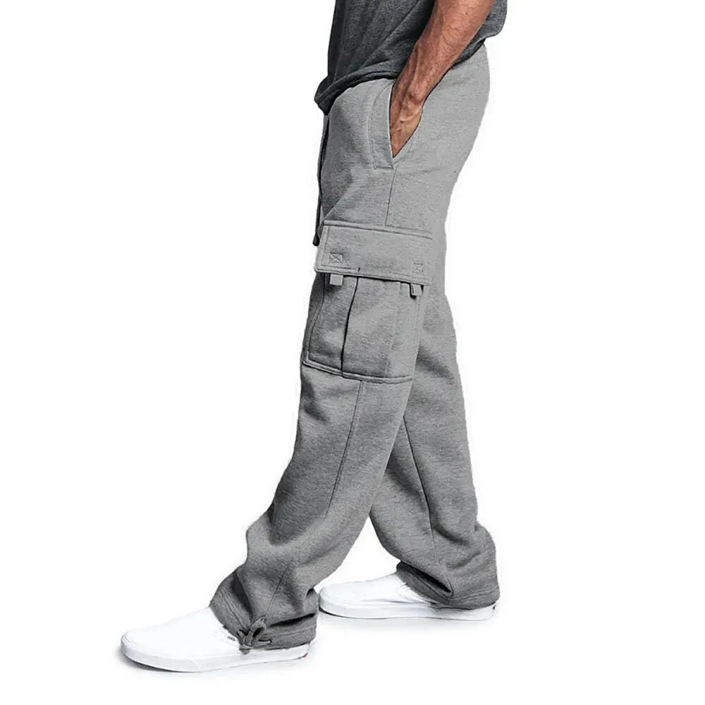 Straight Fit Joggers for Sports and Streetwear Loose Oversized Drawstring Long Pants