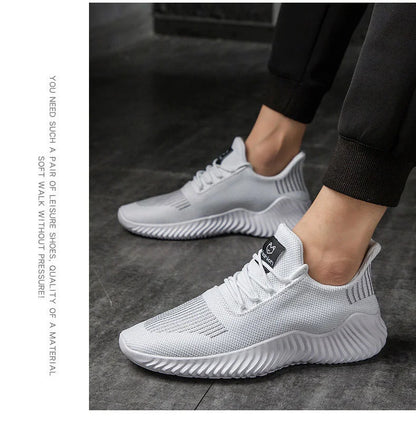 Men High Quality Male Sneakers Breathable White Fashion