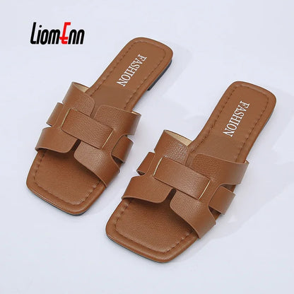 Summer Slippers Women Flat Outdoor Trend Beach Sandals Female Flip Flops Brand Design