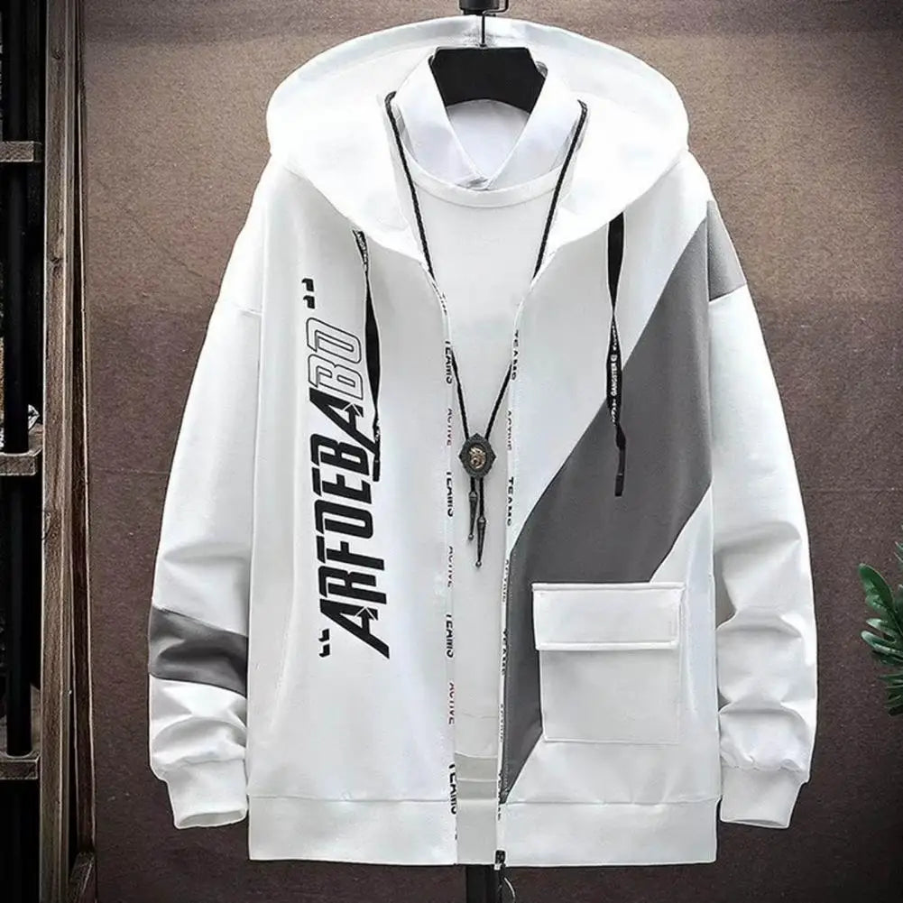 2Pcs/Set Jacket Pants Drawstring Zipper Hoodie