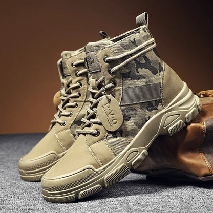 Military Boots for Men Camouflage Desert Boots High-top